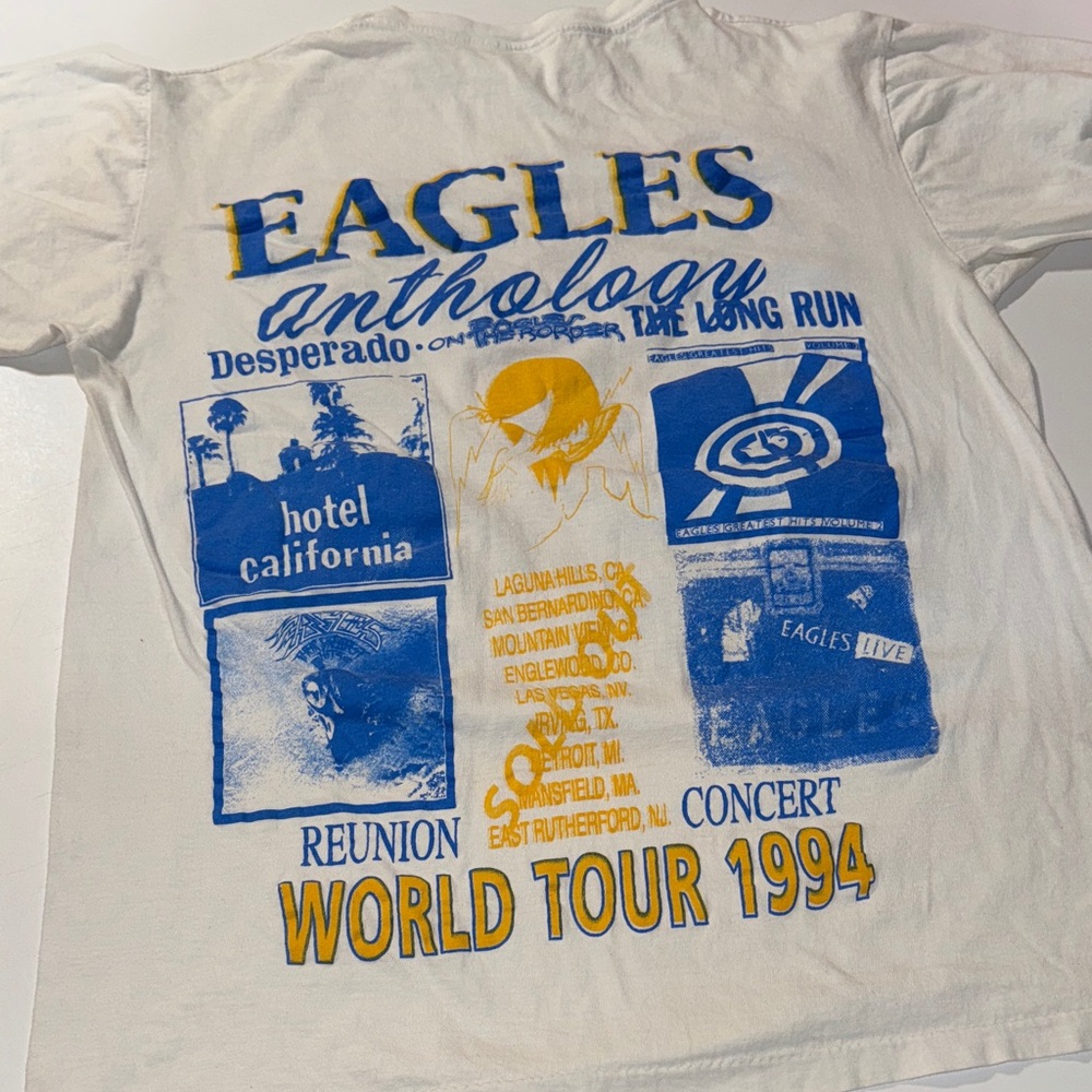 Vintage 1994 Eagles Tour Graphic White T-Shirt‎ - Picture 4 of 5